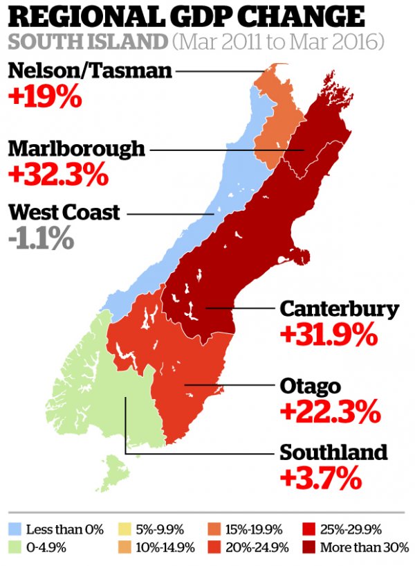 新西兰最繁荣地区公布第一名不是奥克兰
